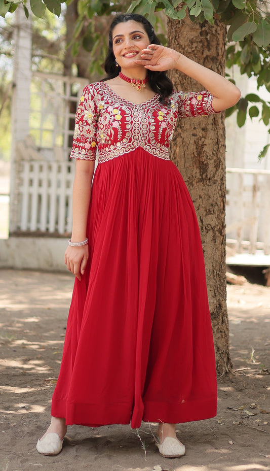 Ready To Wear Sequence Red Kurta Set