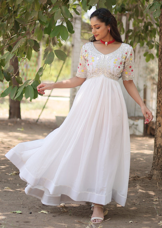 Ready To Wear Sequence White Kurta Set