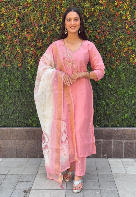 Pastel Charm Light Pink Kurta Set