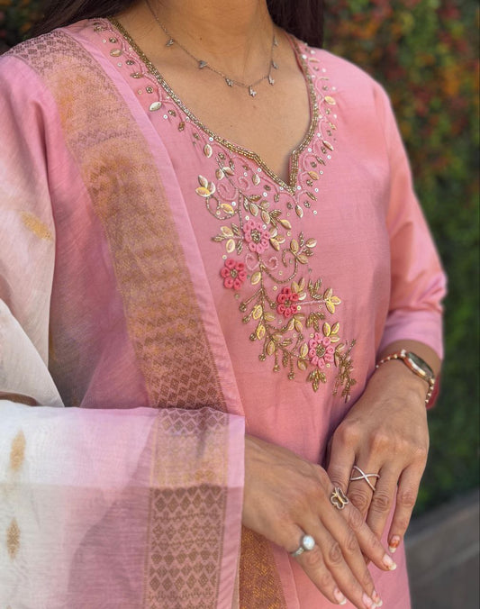 Pastel Charm Light Pink Kurta Set