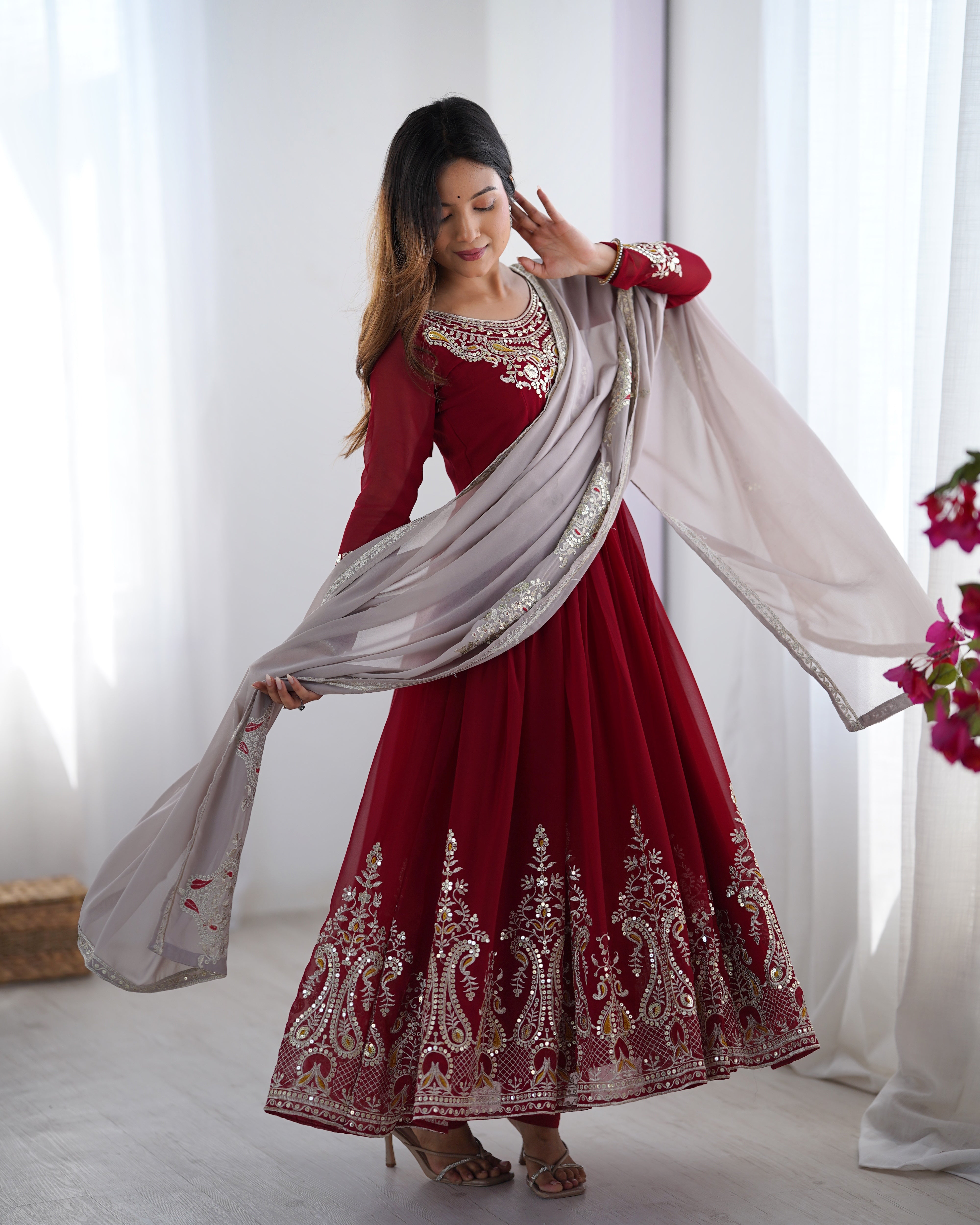 Designer Embroidered Anarkali Suit for Women