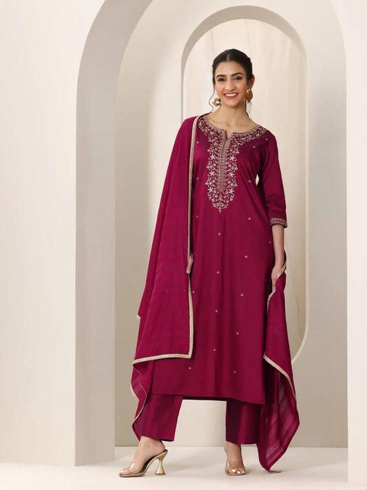 Elegant Maroon Kurta Set for Women