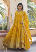 Mustard Yellow Anarkali Suit for Women | Haldi & Festive Wear