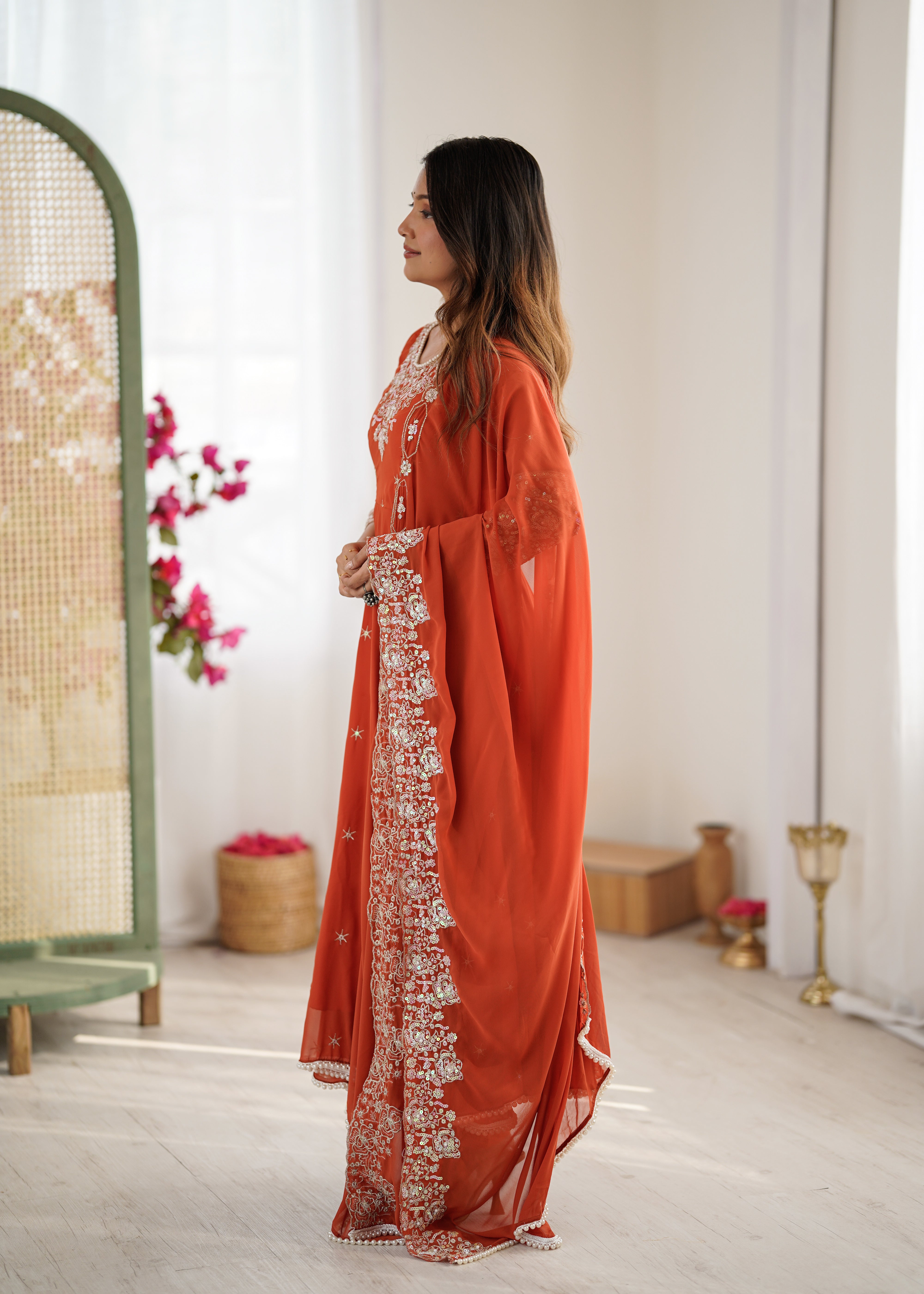 Embroidered Anarkali Kurta Set for Women