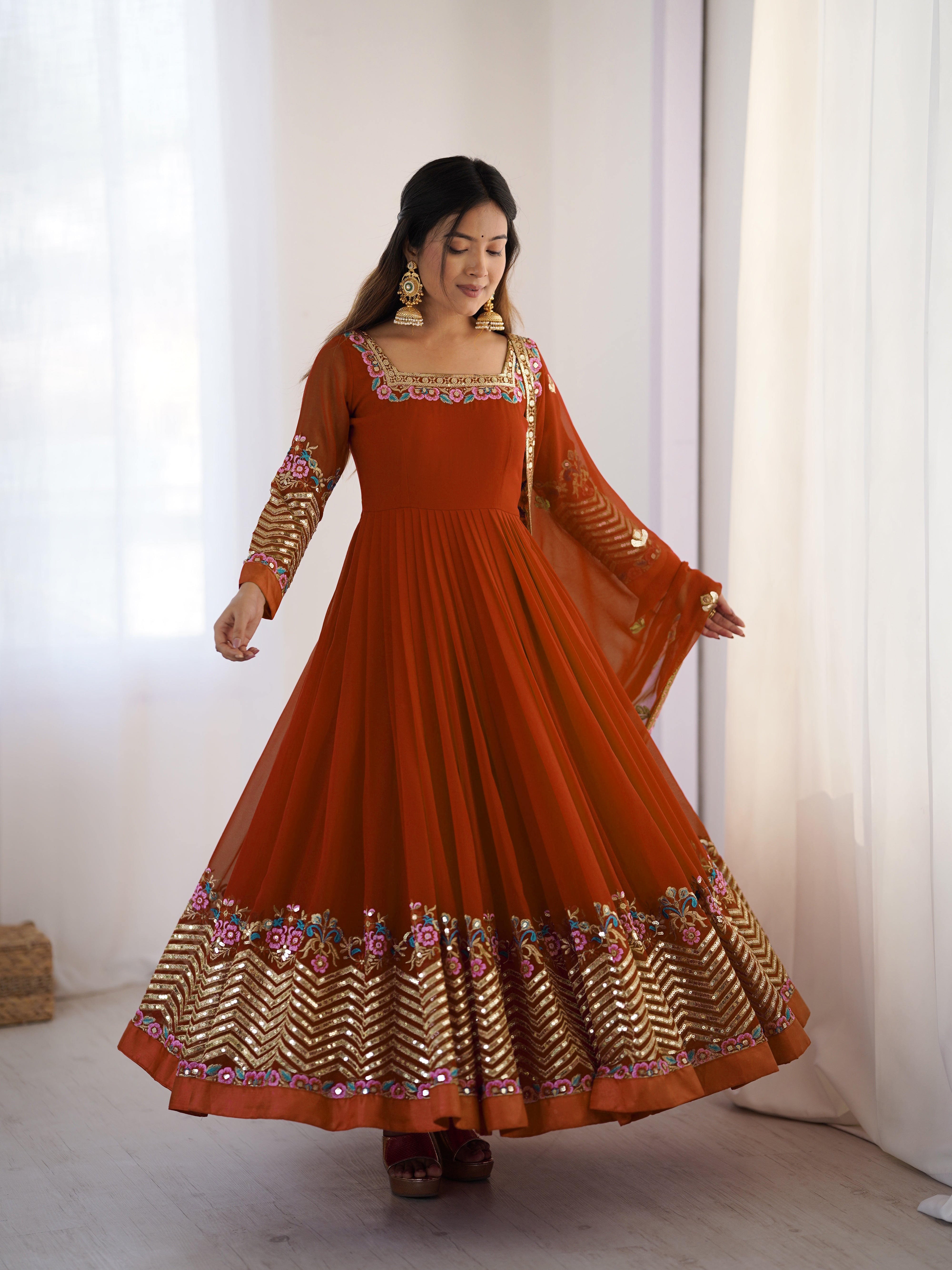 Floral Anarkali Kurta Sets for Women