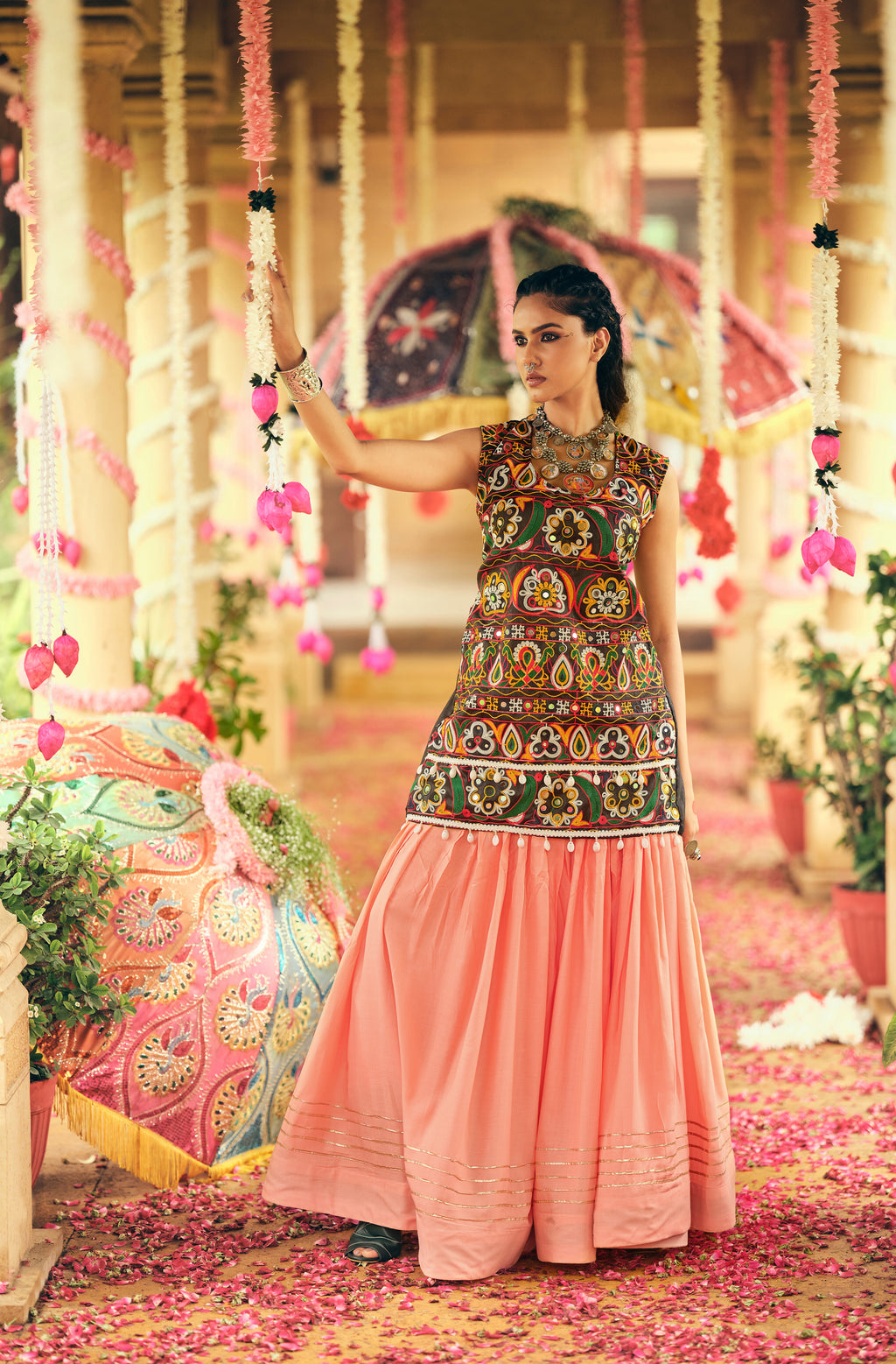 Classic  Peach Lehenga Choli Charm
