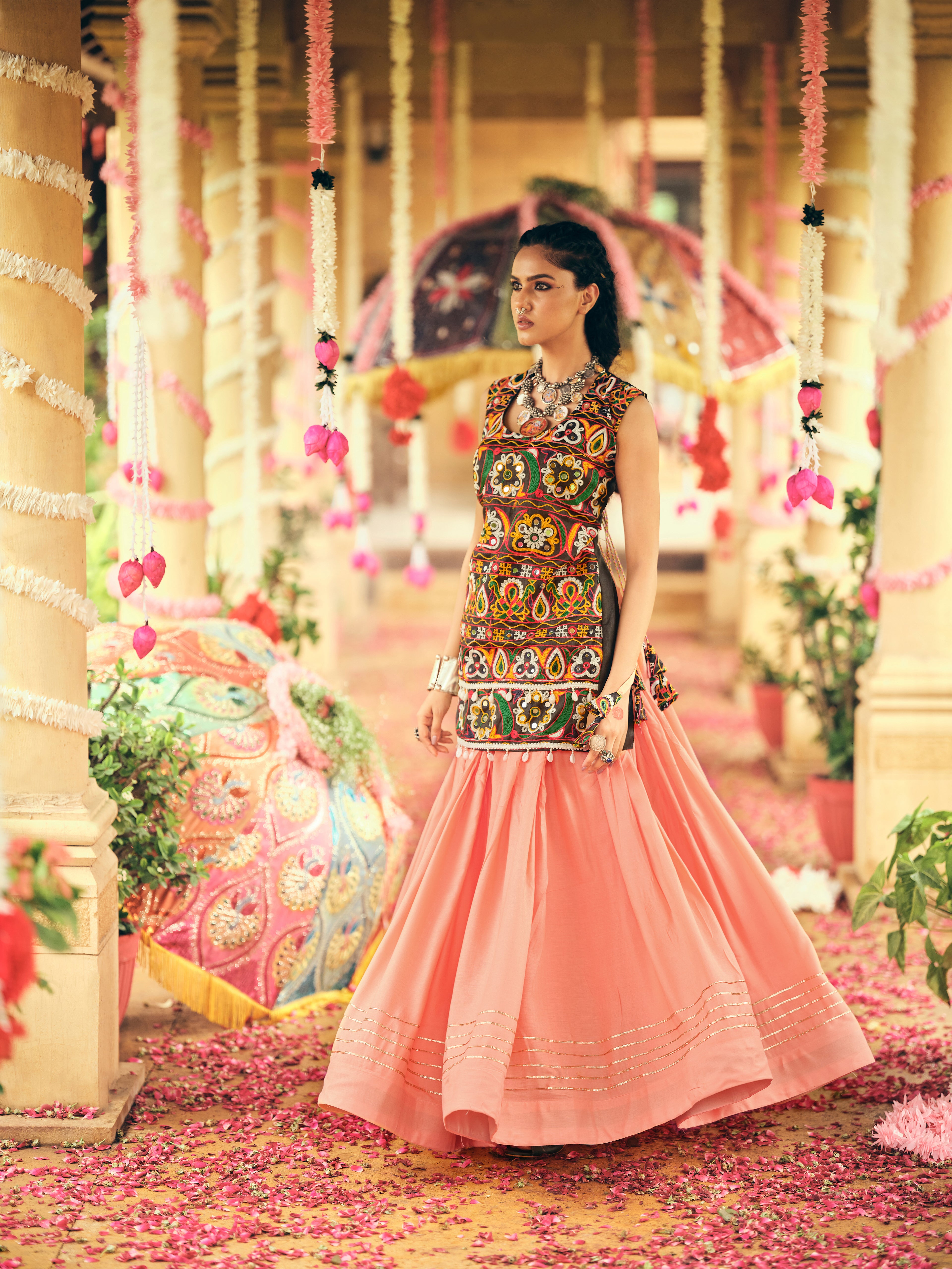 Classic  Peach Lehenga Choli Charm