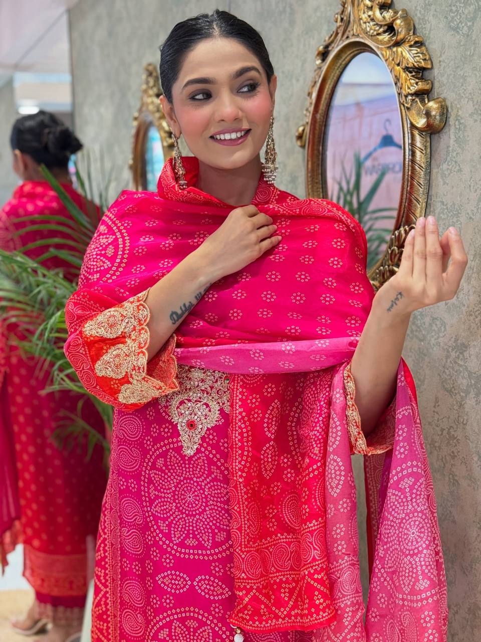 Hot Pink Embroidered Kurta Set with Dupatta | Designer Wedding & Festive Wear Suit