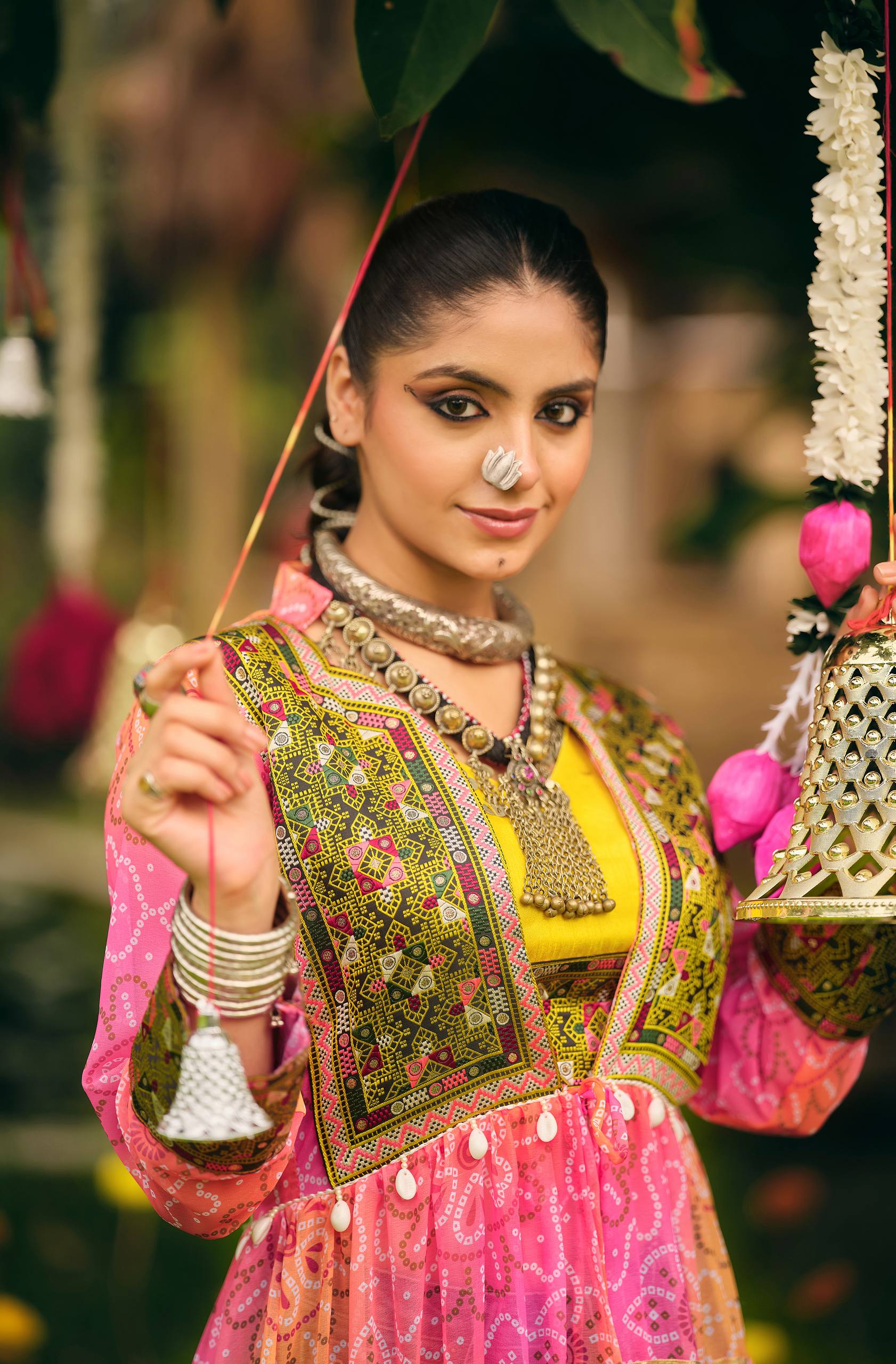 Festive Flared Ethnic Kurti Dress