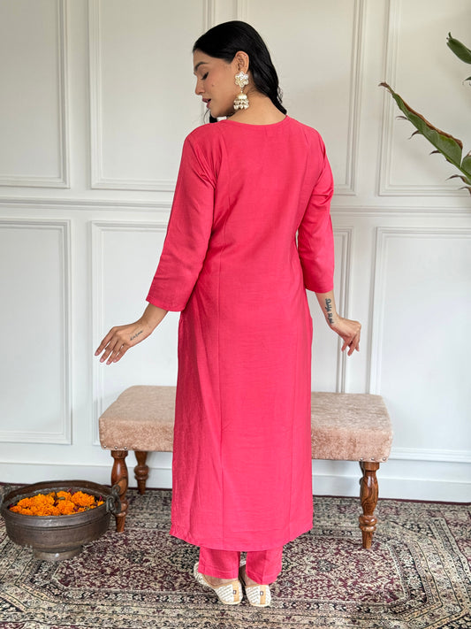 Pink Frost – Light & Breezy Kurta Set in Pastel Tones