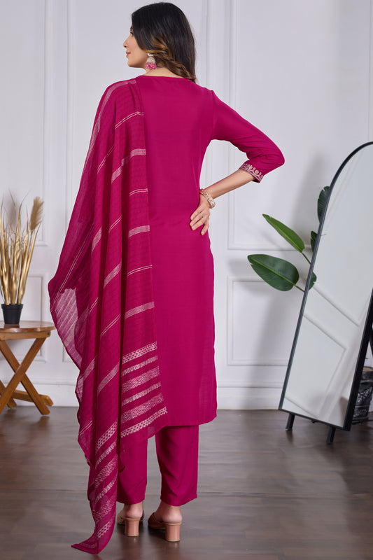 Bold & Beautiful Dark Pink Kurta Set