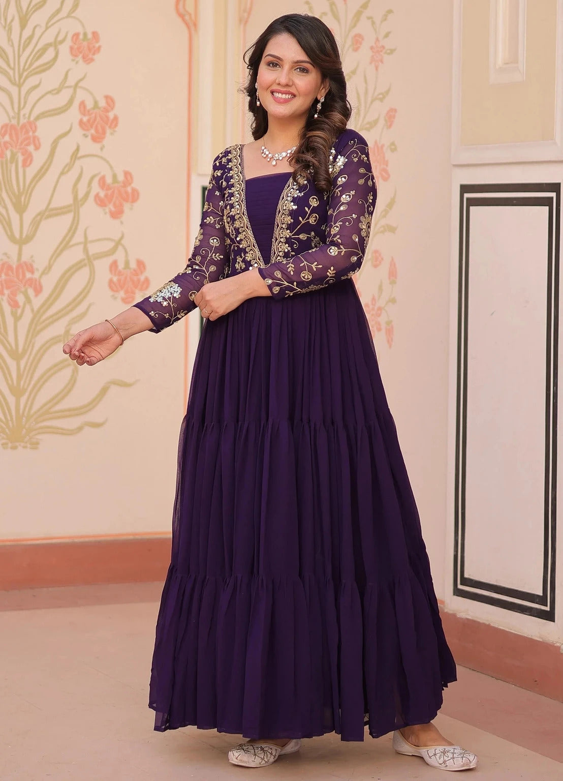 Designer Embroidered Anarkali Gown for Women