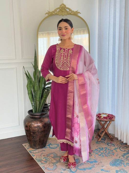 Violet Vibes Purple Kurta set