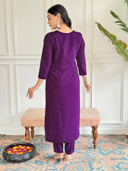 Ready To Wear Purple Kurta Set – Soft Hue, Timeless Style