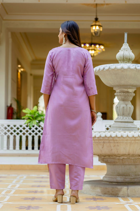 Deep Plum Grace Purple Kurta Set