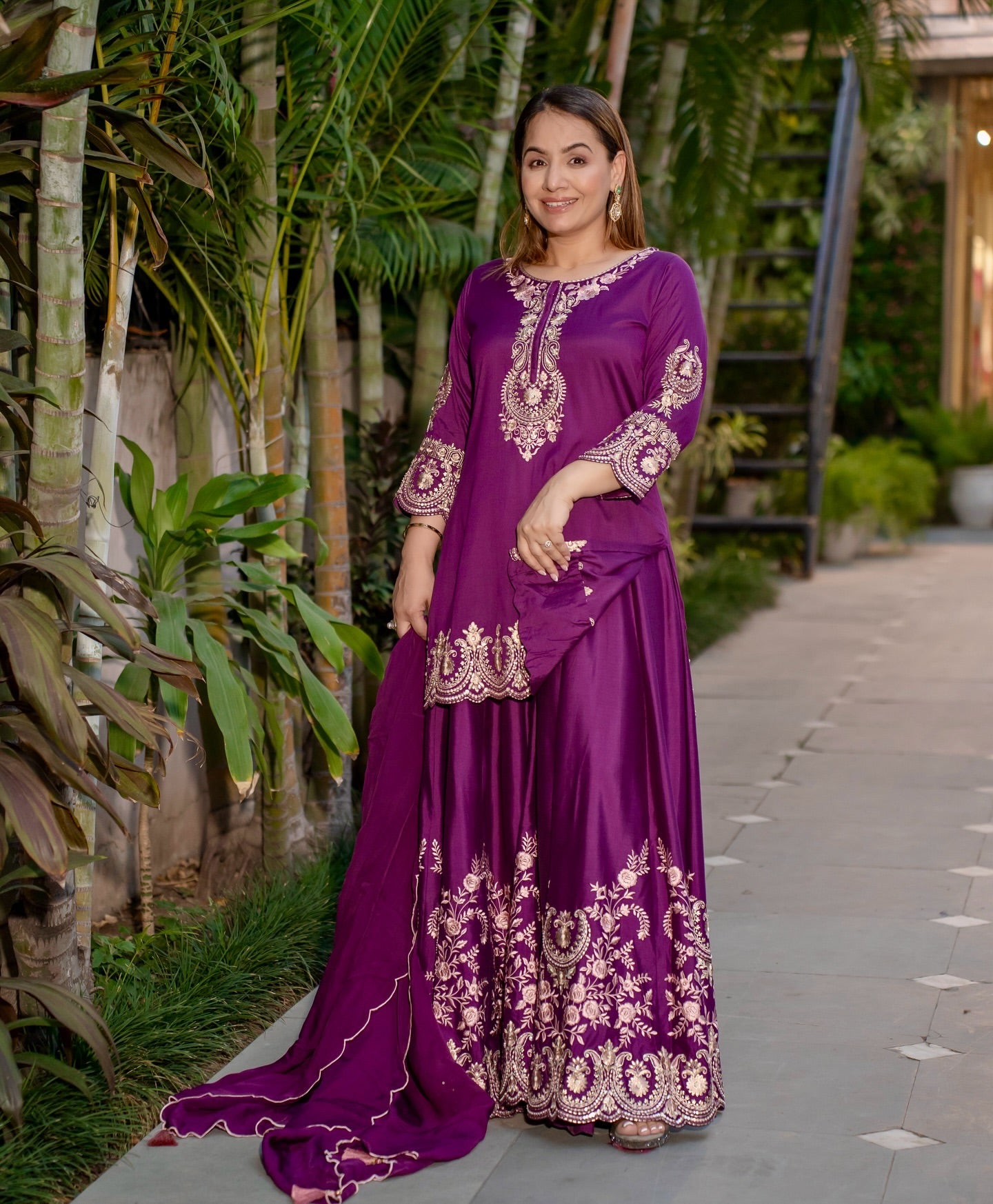 Embroidered Anarkali Suit Set with Dupatta | Wedding & Festive Wear