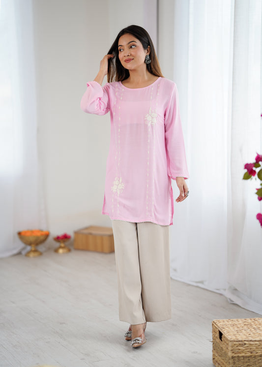 Charming Pink Tunic for Women – Ethnic & Casual Wear