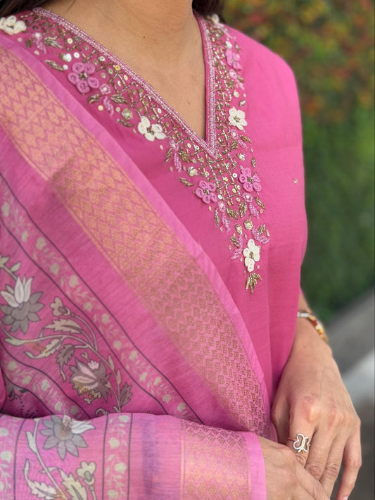 Blush Glow Kurta Outfit For Women
