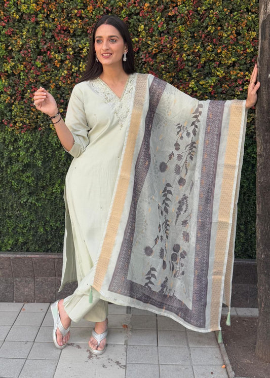 Subtle Sophistication Pista Kurta Set