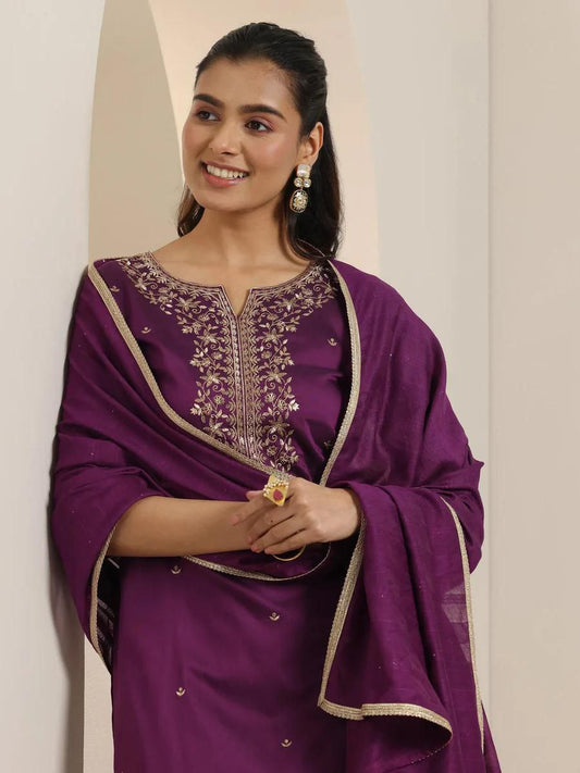 Royal Purple Kurta Set for Women