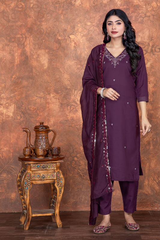 Styles Wear Purple Kurta Set
