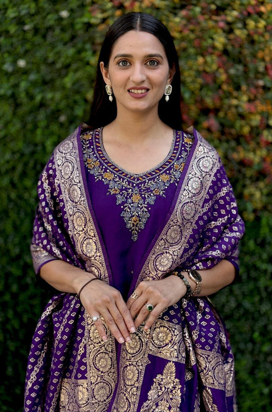 Women’s Purple Kurta Set – Comfortable & Trendy Ethnic Outfit