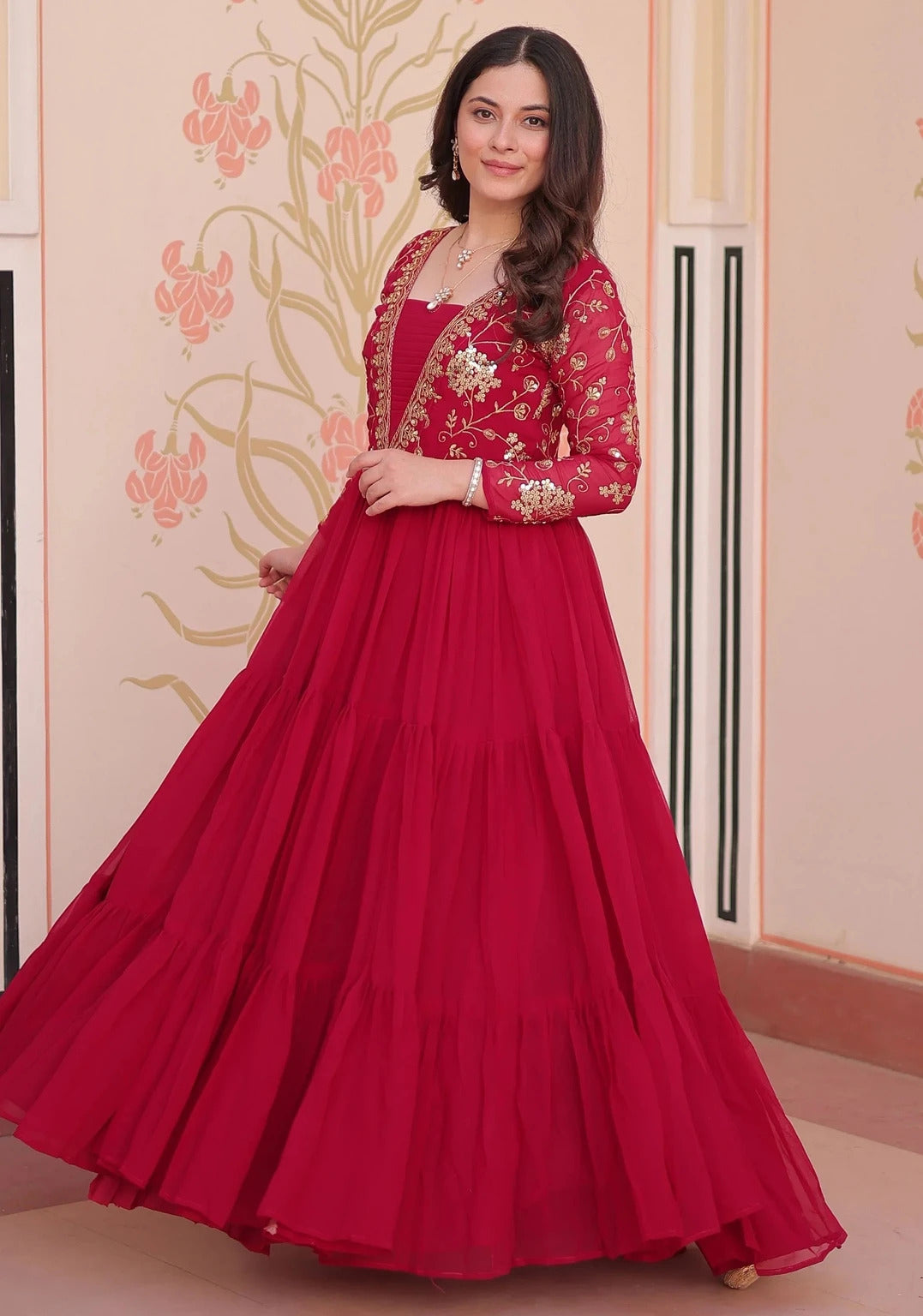Designer Embroidered Anarkali Gown for Women