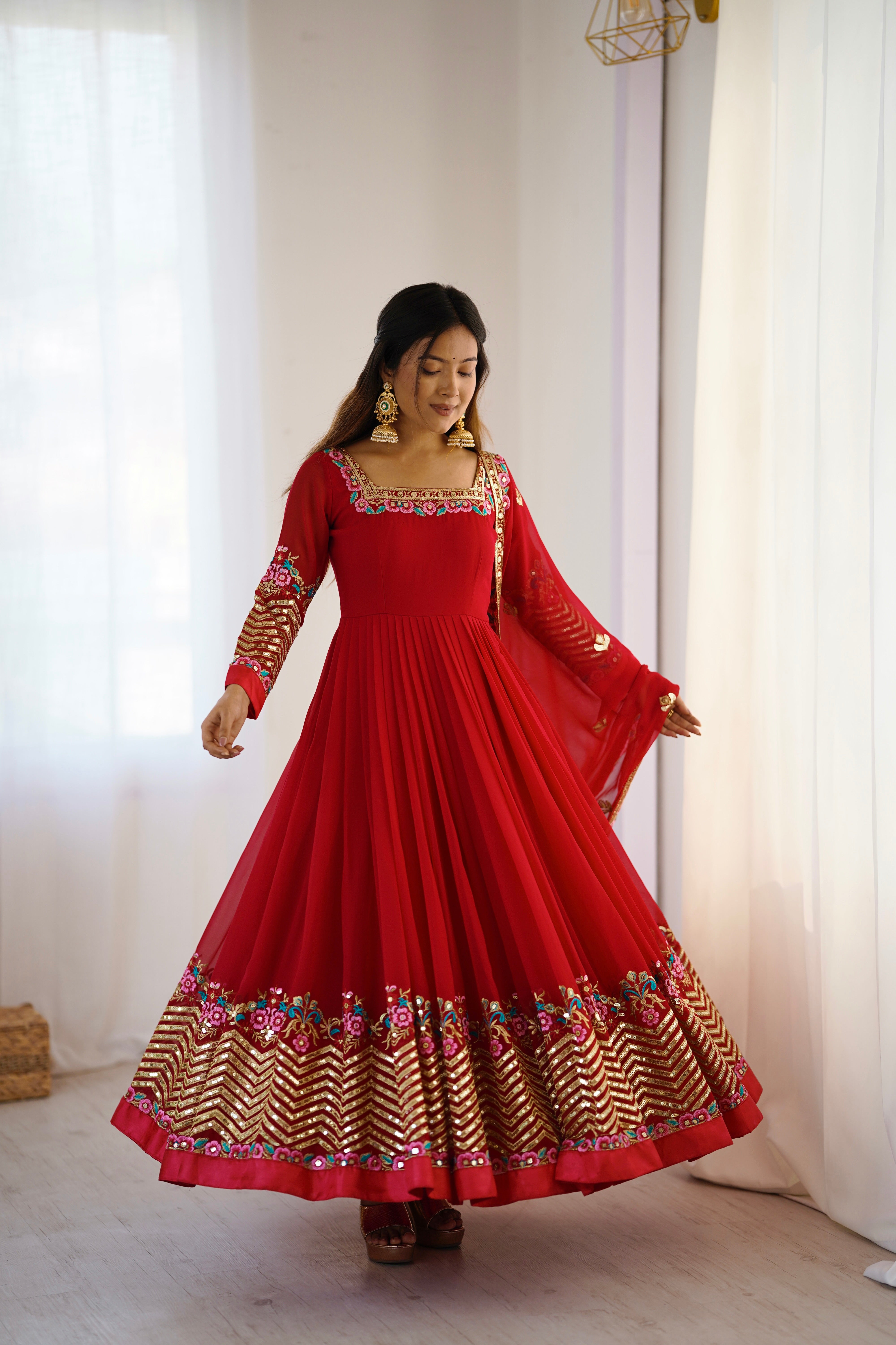 Floral Anarkali Kurta Sets for Women