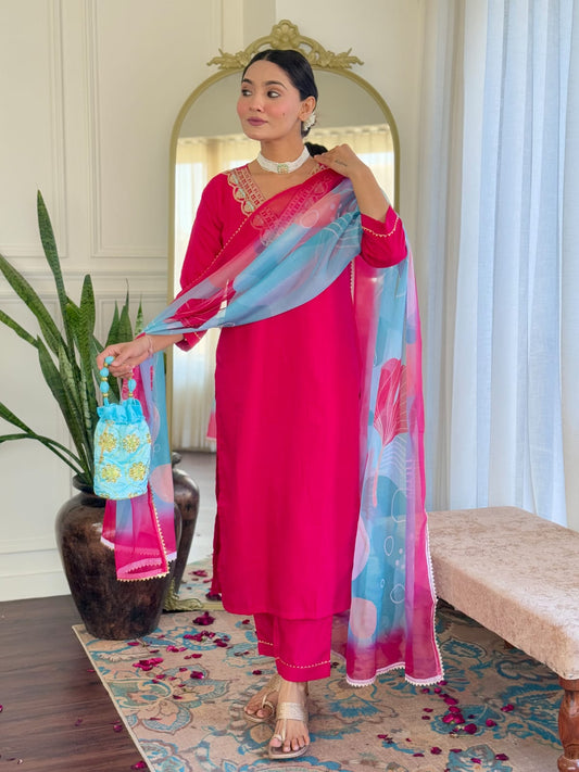 Majestic Red: Timeless Kurta Outfit