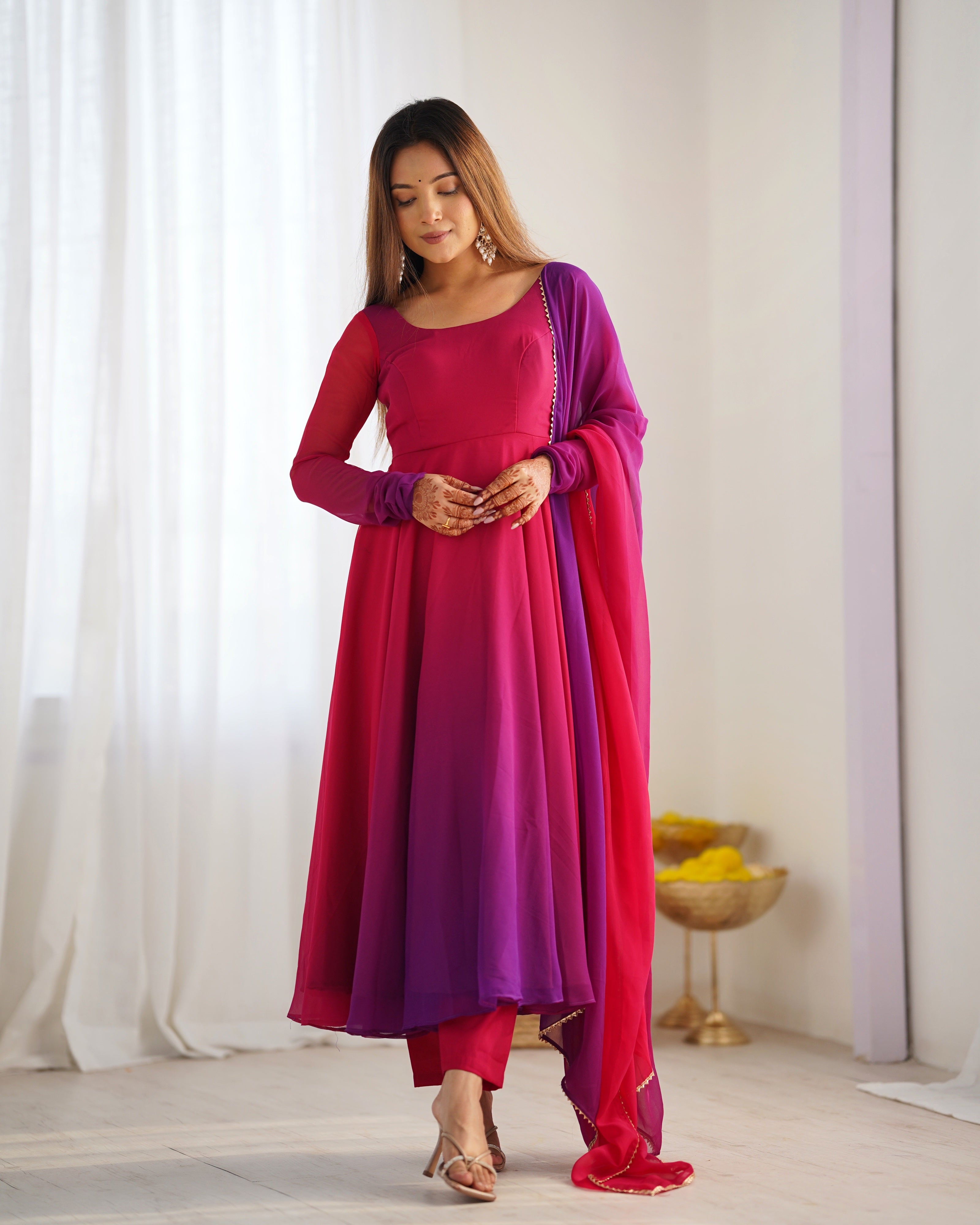 Red Designer Anarkali Gown for Women Wedding and Festive Outfit
