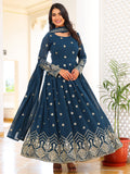 Turquoise Glow Anarkali Set