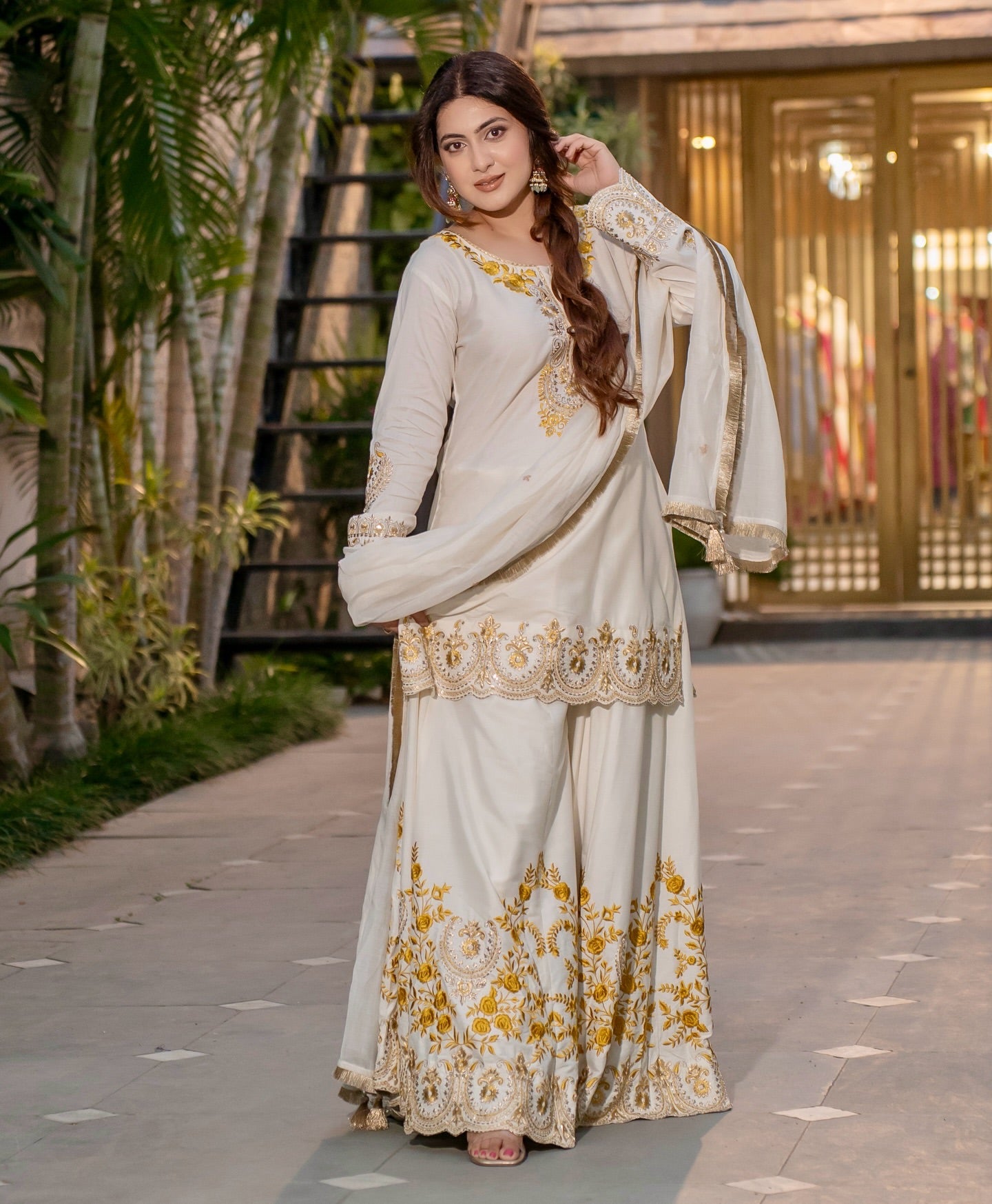 Embroidered Anarkali Suit Set with Dupatta | Wedding & Festive Wear