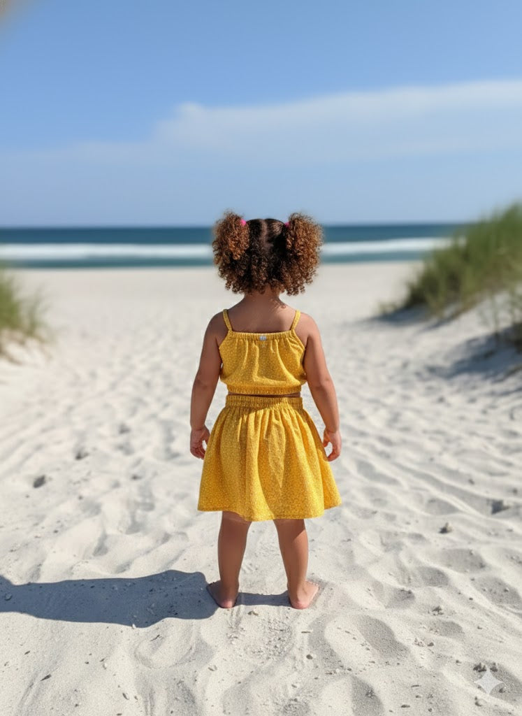 Little Daisy Yellow Two-Piece Outfit