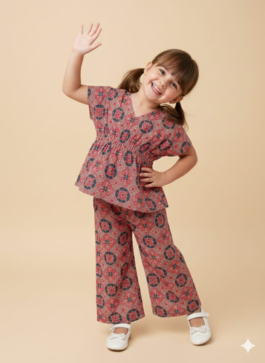 Little Blossom Printed Top & Pant Set