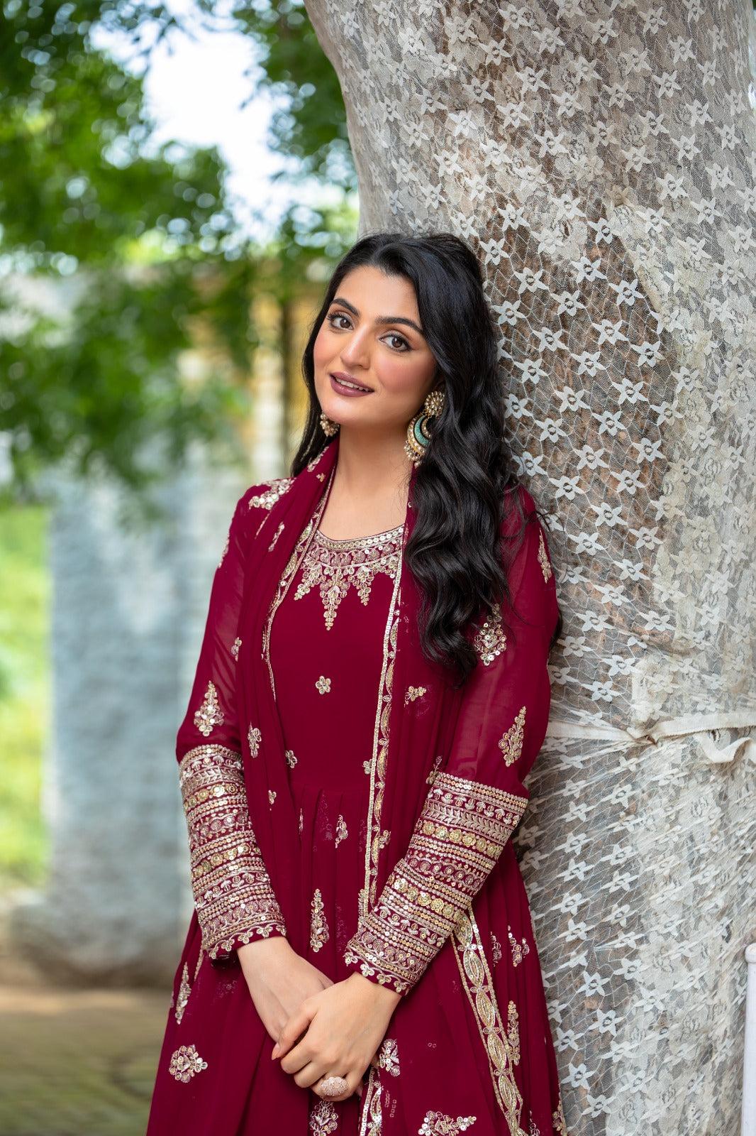 Elegant Embroidered Anarkali Suit with Dupatta for Women