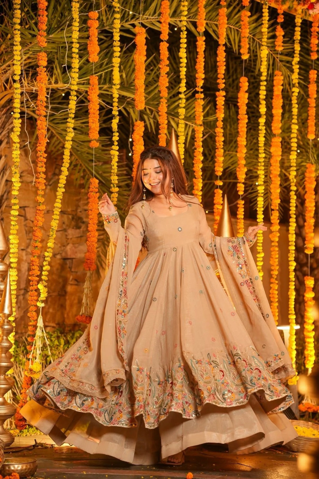 Embroidered Anarkali Suit with Dupatta – Elegant Festive & Wedding Wear for Women
