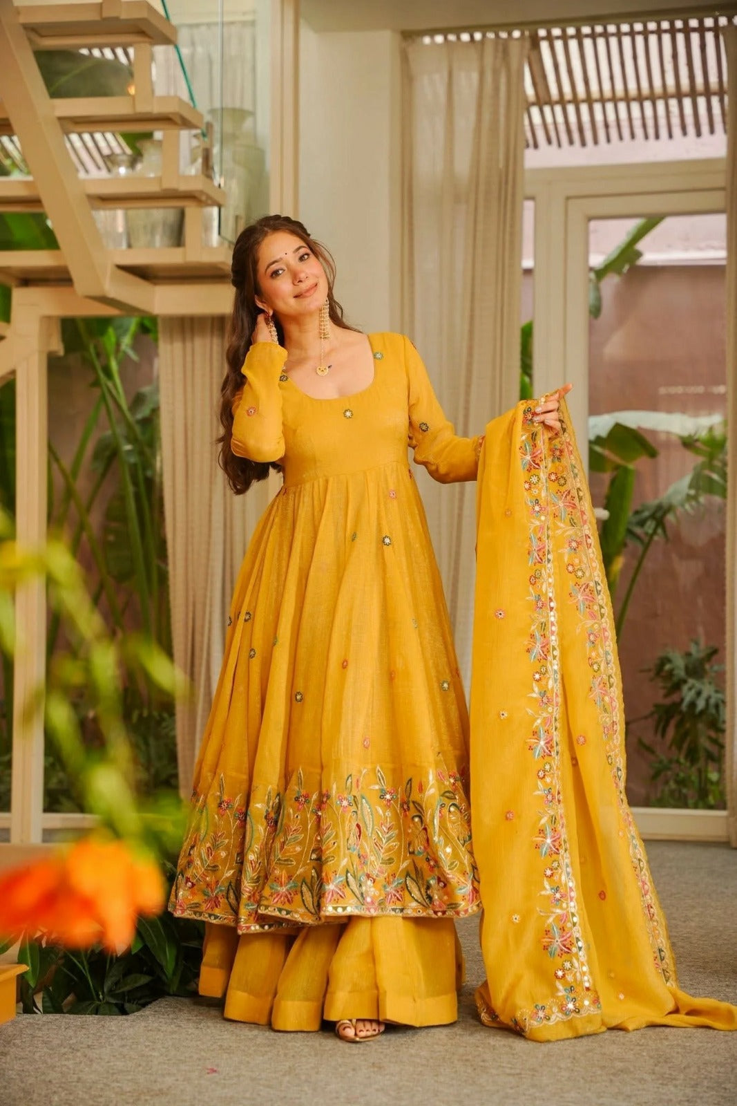 Embroidered Anarkali Suit with Dupatta – Elegant Festive & Wedding Wear for Women