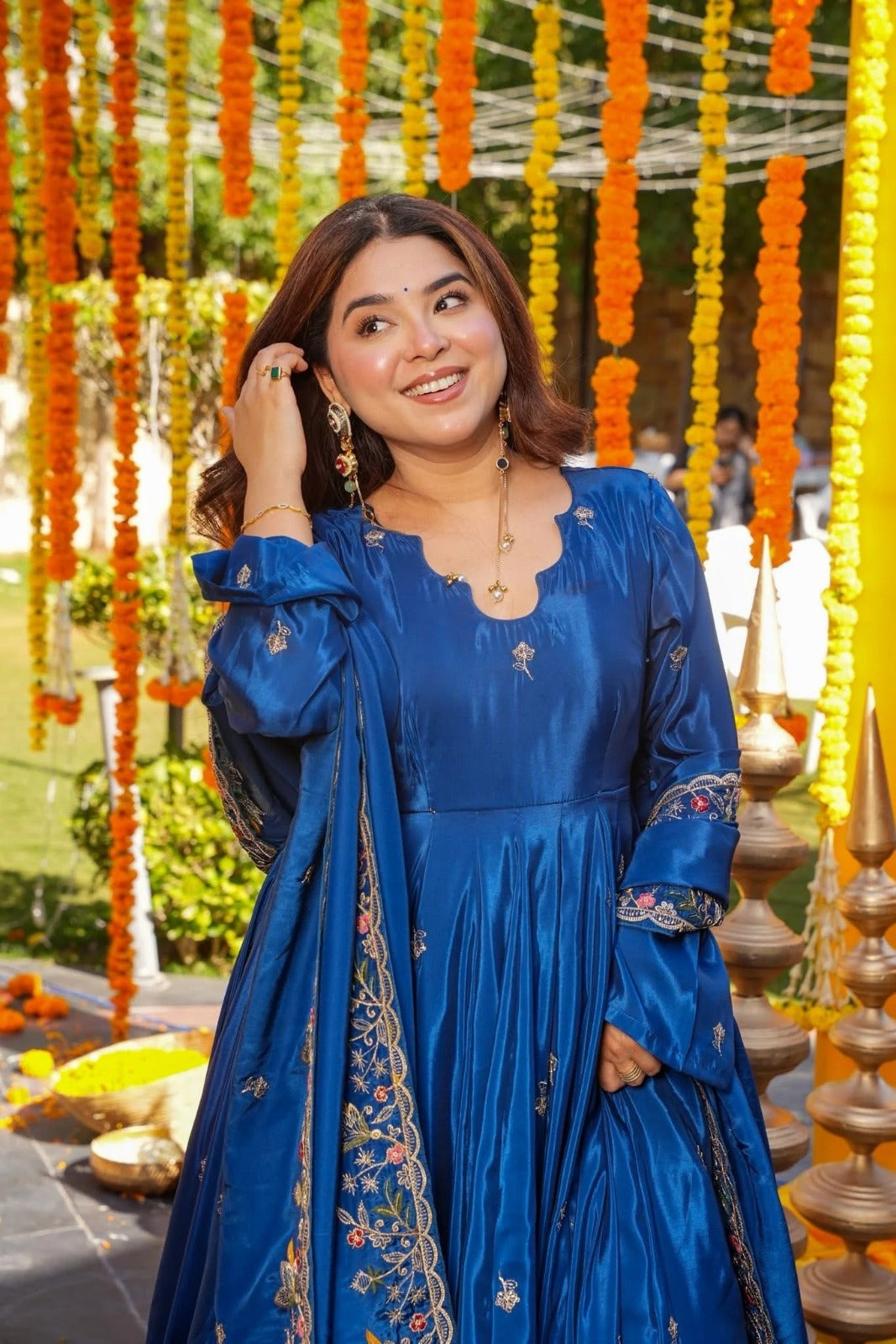 Embroidered Anarkali Suit with Dupatta – Designer Festive & Wedding Wear for Women