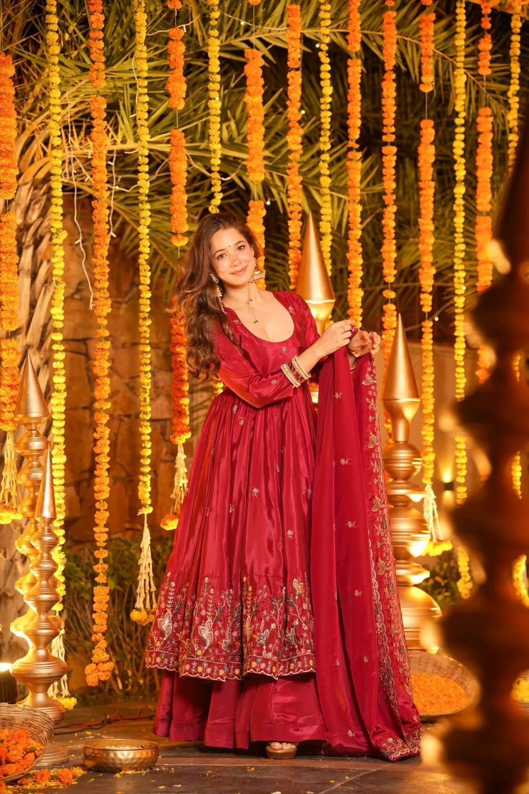 Embroidered Anarkali Suit with Dupatta – Designer Festive & Wedding Wear for Women