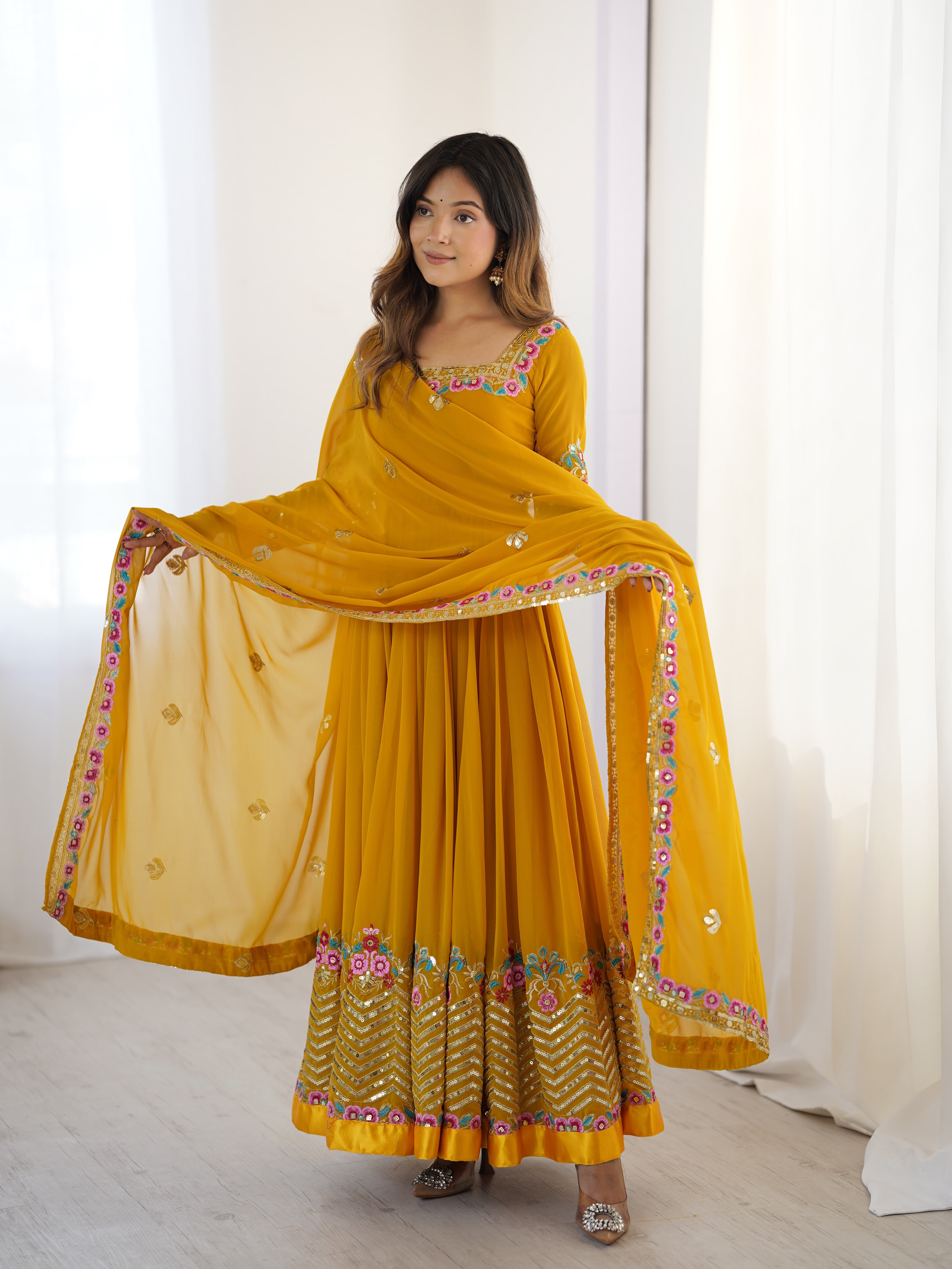 Floral Anarkali Kurta Sets for Women
