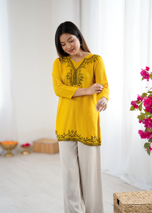 Vibrant Yellow Tunic for Women – Ethnic & Casual Wear