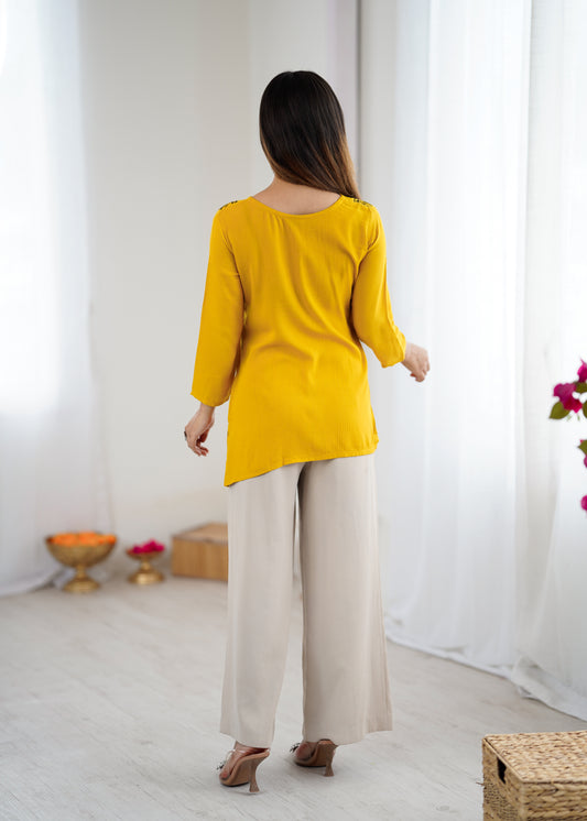 Vibrant Yellow Tunic for Women – Ethnic & Casual Wear