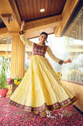 Yellow Embroidered Kurti for Women