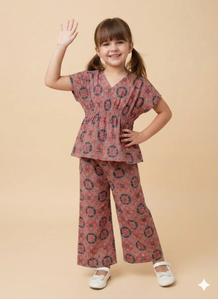 Little Blossom Printed Top & Pant Set