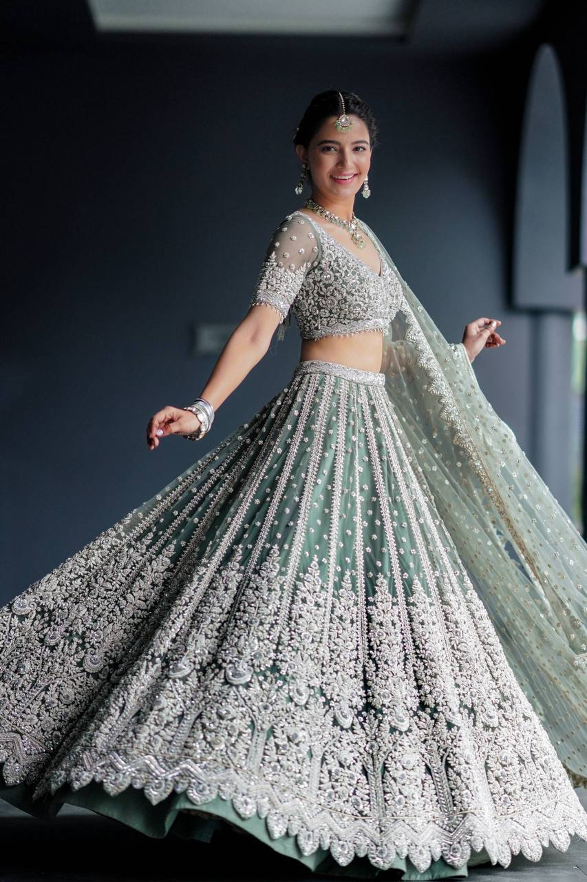 Chine Sequence Heavy Soft Net Lehenga Choli