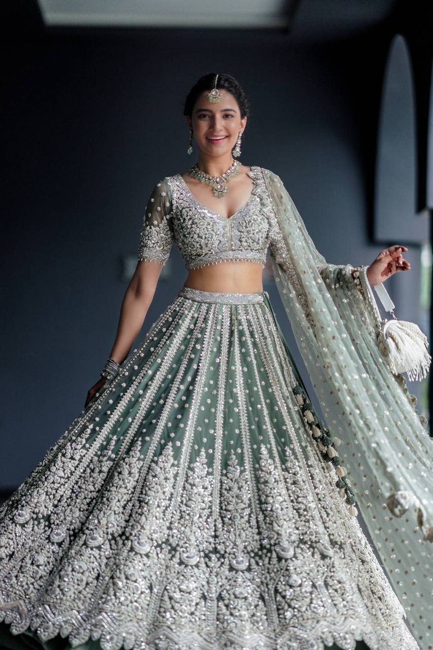 Chine Sequence Heavy Soft Net Lehenga Choli