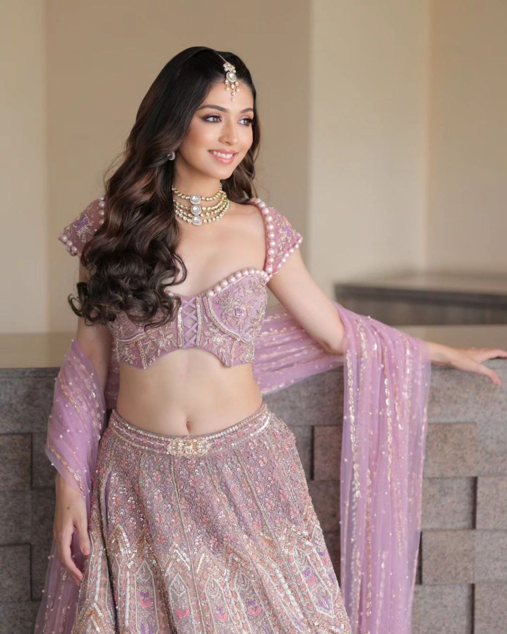 Wedding Wear Kasturi Silk Pink Bridal Lehenga Choli