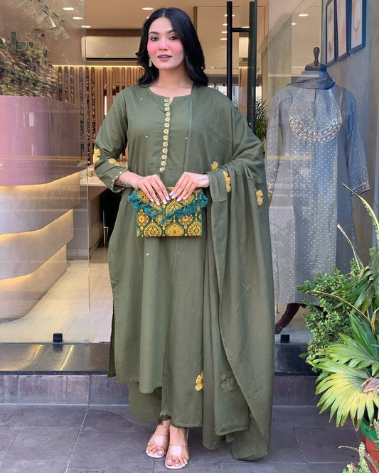 Ethenic Green kurta Set For Women