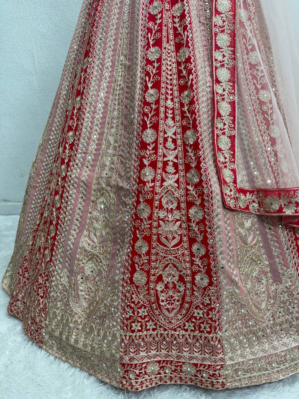 Bridal Collection Georgette Red Lehenga Choli