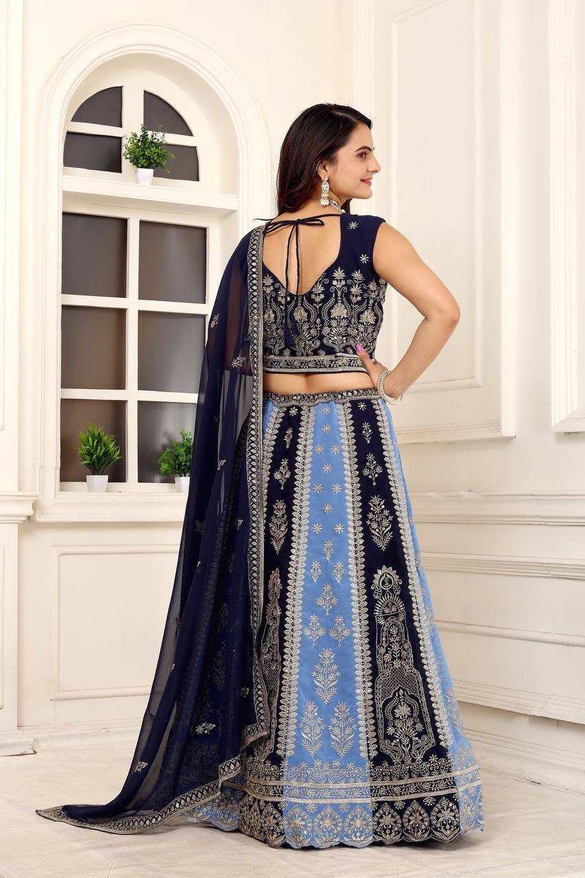 Georgette Silk Bridal Wear Lehenga Choli